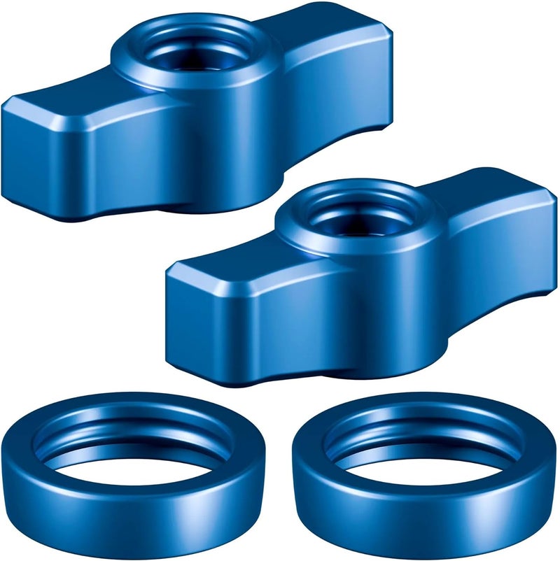 tackform DURALOCK Billet Aluminum Anodized Knob and Ring Accent Kit - ONLY Compatible DuraLock 20 Series Arms | 2 Knobs & 2 Rings Included | Blue - Image 1